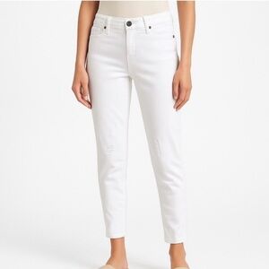 2/$30 Buffalo David Bitton - White Mid Rise Stretch Skinny Ankle Grazer Pants 6